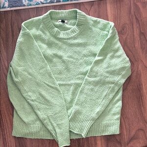 American Eagle Outfitters Light Green Crew Neck Sweater